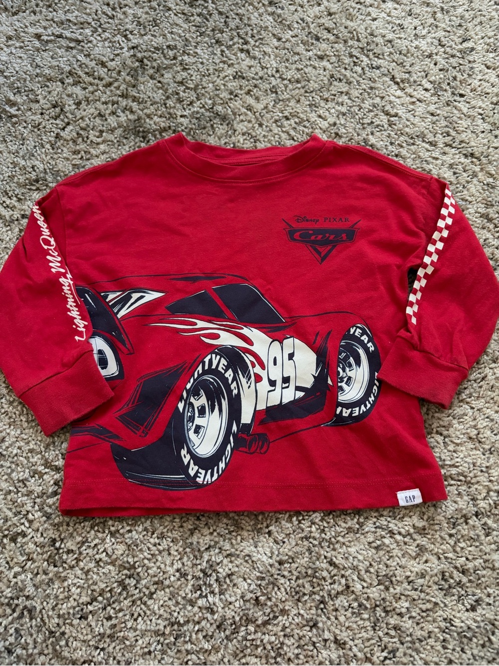 GAP Red Cars Lightning McQueen Graphic Tee